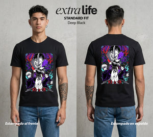 El Arte de las Maldiciones | Filo Sin Energía Maldita #04680 - Playera Standard Fit | Deep Black - Foto en modelo