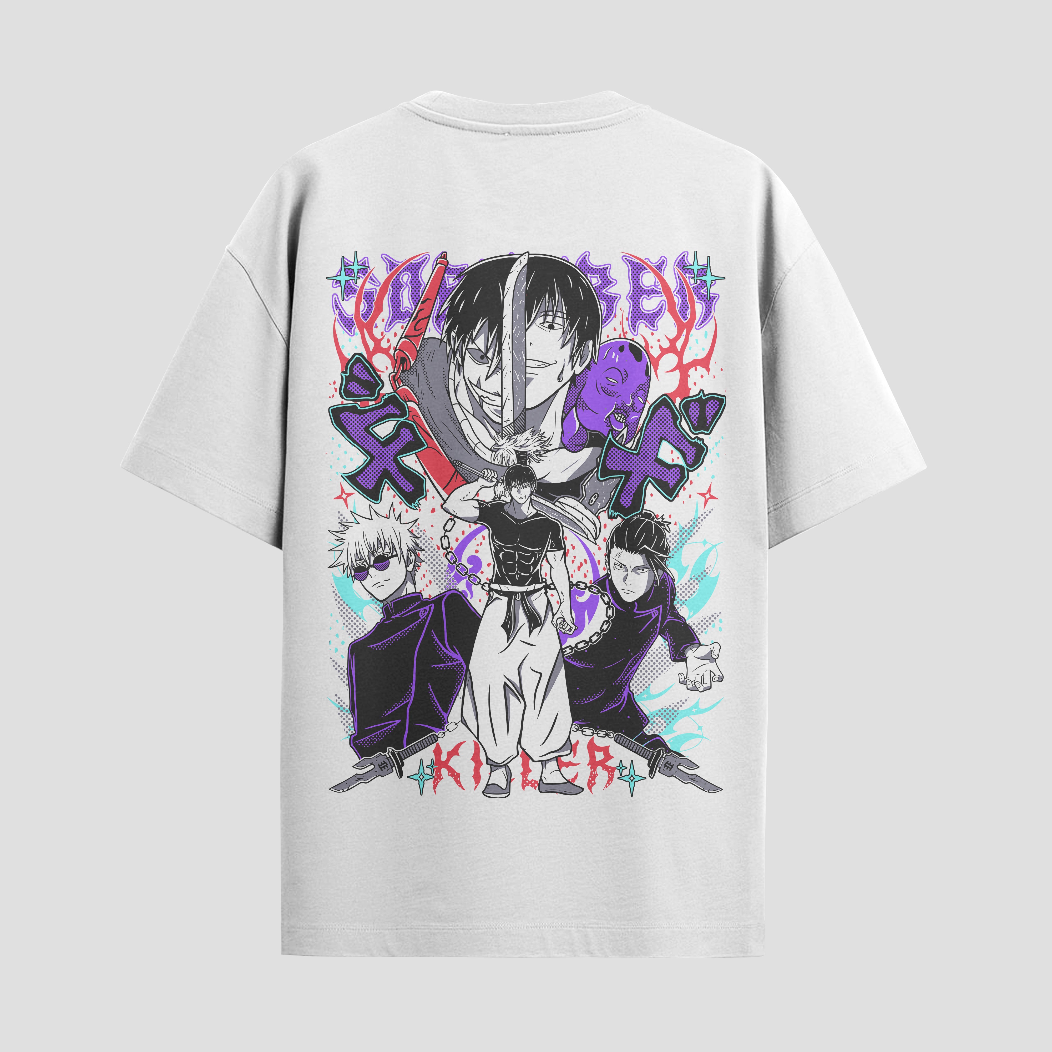 Playera urbana de anime y gaming ExtraLife MX, corte Standard Fit unisex ligero y transpirable en color Deep Black y Pure White, ropa de uso diario para gym y casual.