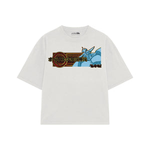 Playera streetwear premium de anime y gaming ExtraLife MX, corte oversized drop shoulder ligero y fresco en color Deep Black y Off-White, moda urbana mexicana de culto.