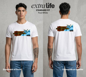 El Duelo de los Destinos | Fuerza del Obelisco #04689 - Playera Standard Fit | Pure White - Foto en modelo