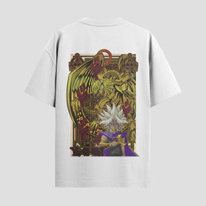 Playera urbana de anime y gaming ExtraLife MX, corte Standard Fit unisex ligero y transpirable en color Deep Black y Pure White, ropa de uso diario para gym y casual.