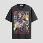 Playera urbana de anime y gaming ExtraLife MX, corte Standard Fit unisex ligero y transpirable en color Deep Black y Pure White, ropa de uso diario para gym y casual.