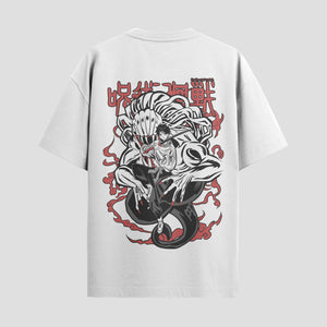 Playera urbana de anime y gaming ExtraLife MX, corte Standard Fit unisex ligero y transpirable en color Deep Black y Pure White, ropa de uso diario para gym y casual.