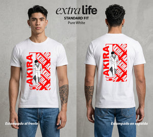 Neo Tokyo | Neo Ciudad Caída II #04695 - Playera Standard Fit | Pure White - Foto en modelo