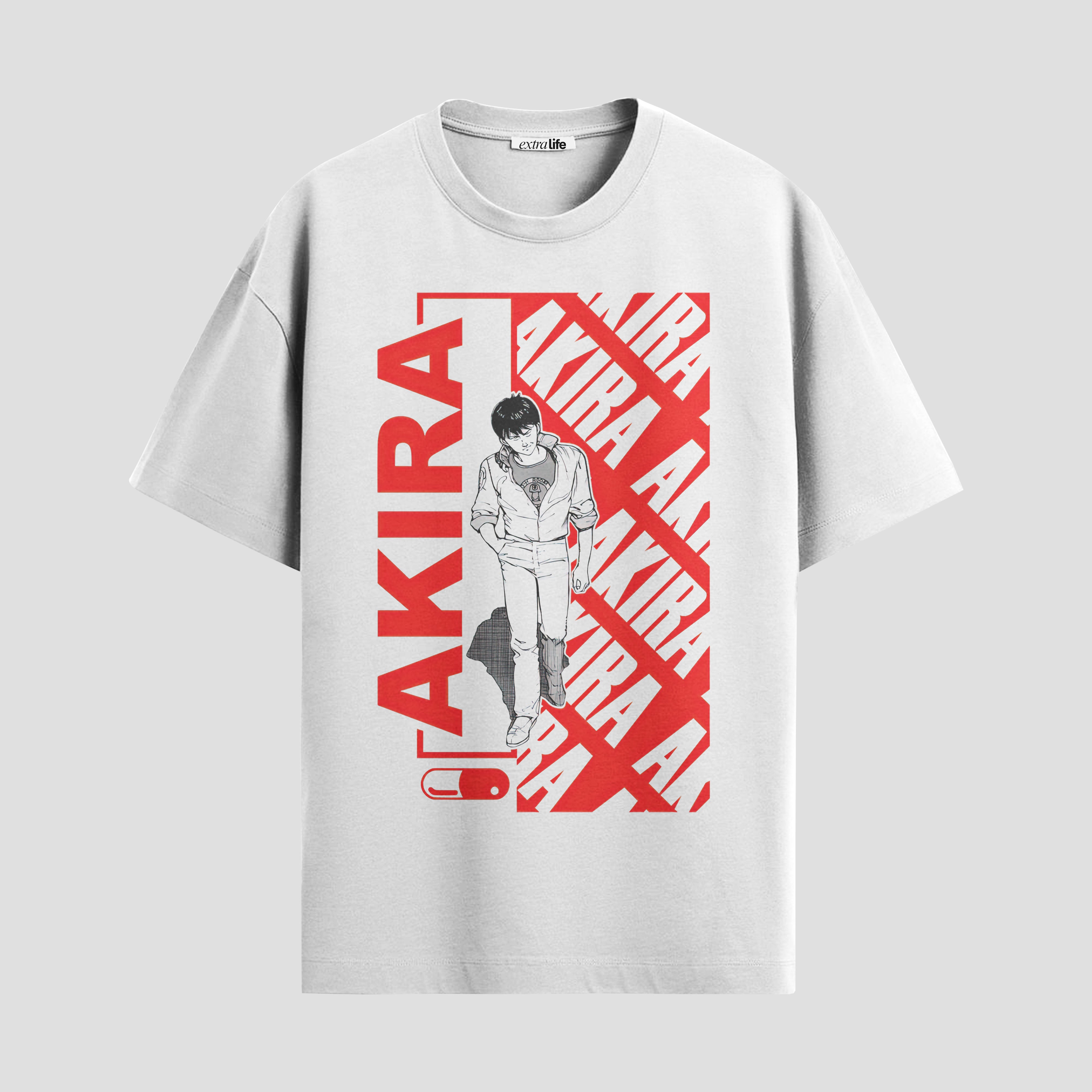 Playera urbana de anime y gaming ExtraLife MX, corte Standard Fit unisex ligero y transpirable en color Deep Black y Pure White, ropa de uso diario para gym y casual.