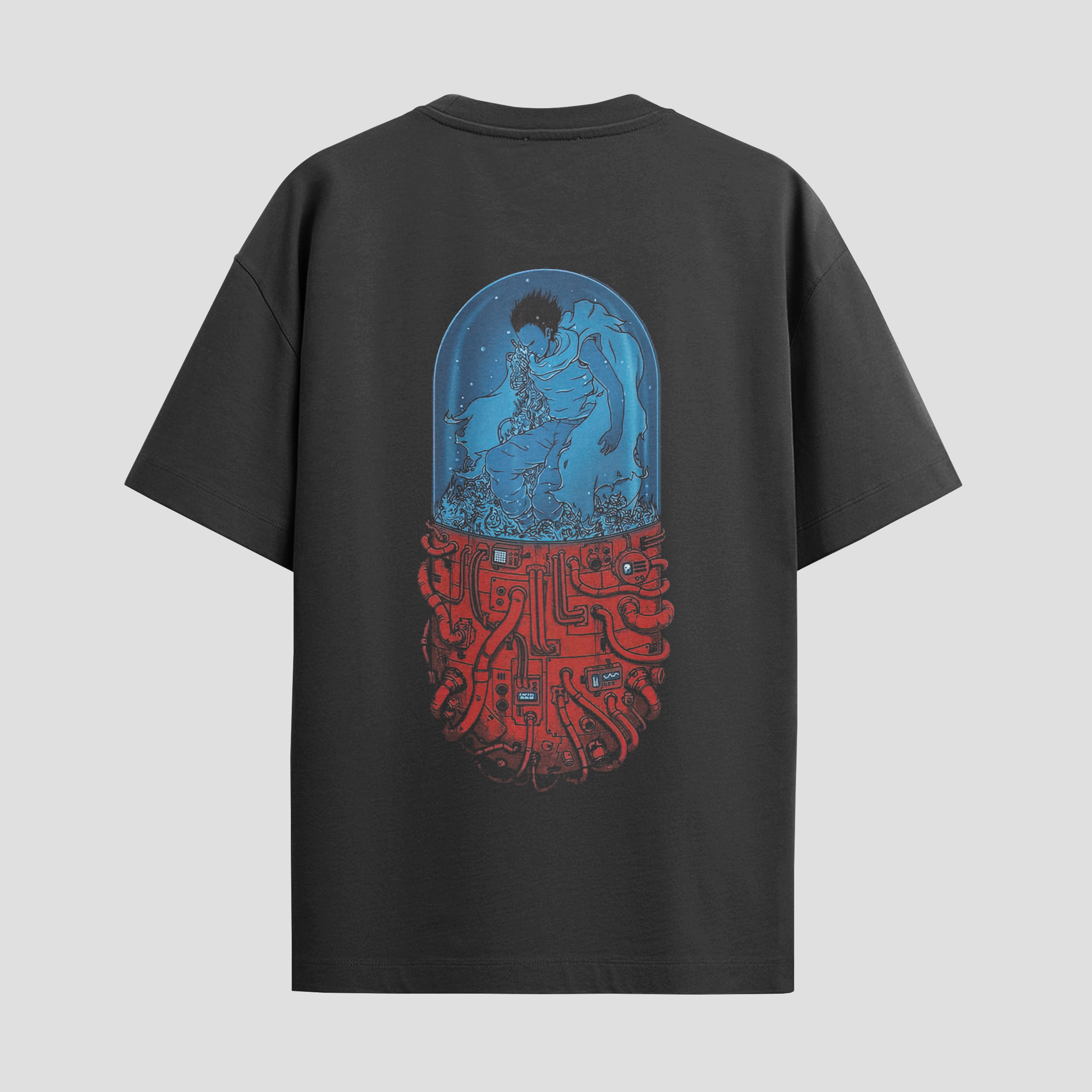 Playera urbana de anime y gaming ExtraLife MX, corte Standard Fit unisex ligero y transpirable en color Deep Black y Pure White, ropa de uso diario para gym y casual.