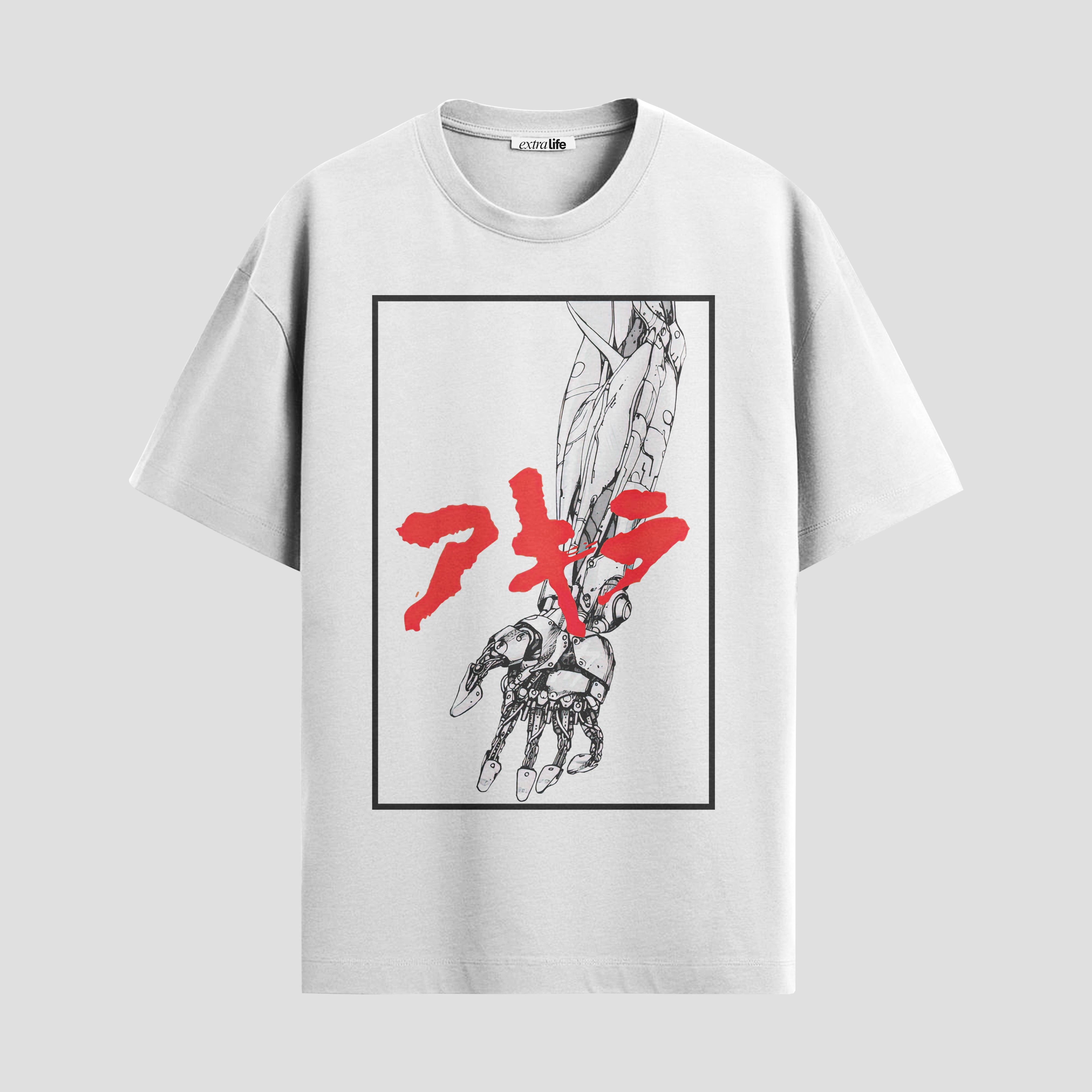 Playera urbana de anime y gaming ExtraLife MX, corte Standard Fit unisex ligero y transpirable en color Deep Black y Pure White, ropa de uso diario para gym y casual.
