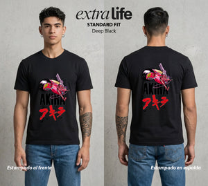 Neo Tokyo | Distopía Neón #04701 - Playera Standard Fit | Deep Black - Foto en modelo