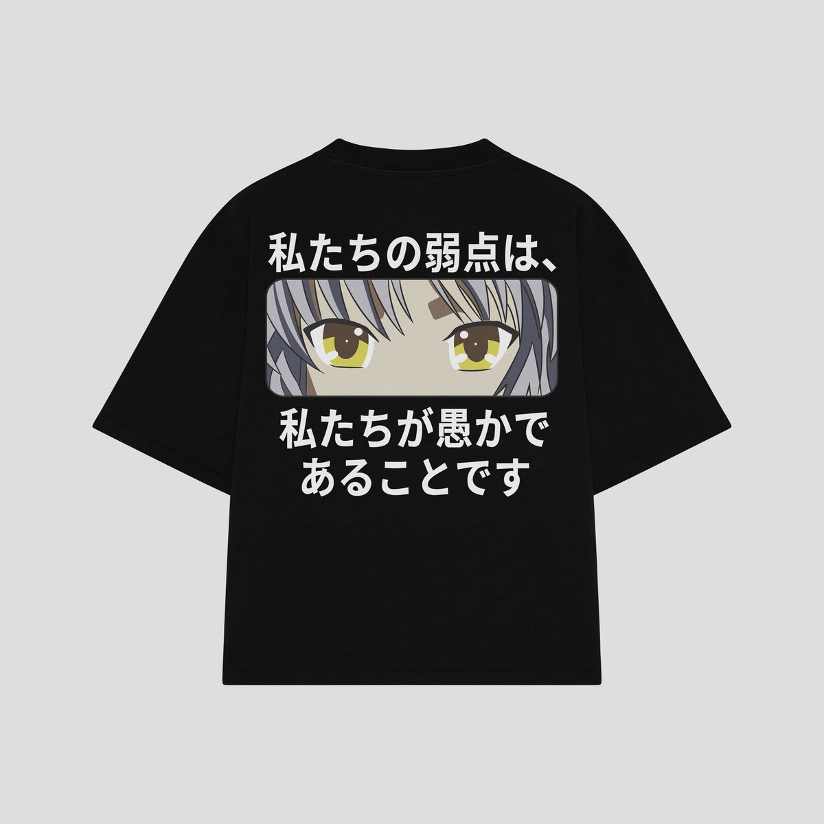 Playera streetwear premium de anime y gaming ExtraLife MX, corte oversized drop shoulder ligero y fresco en color Deep Black y Off-White, moda urbana mexicana de culto.