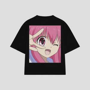 Playera streetwear premium de anime y gaming ExtraLife MX, corte oversized drop shoulder ligero y fresco en color Deep Black y Off-White, moda urbana mexicana de culto.