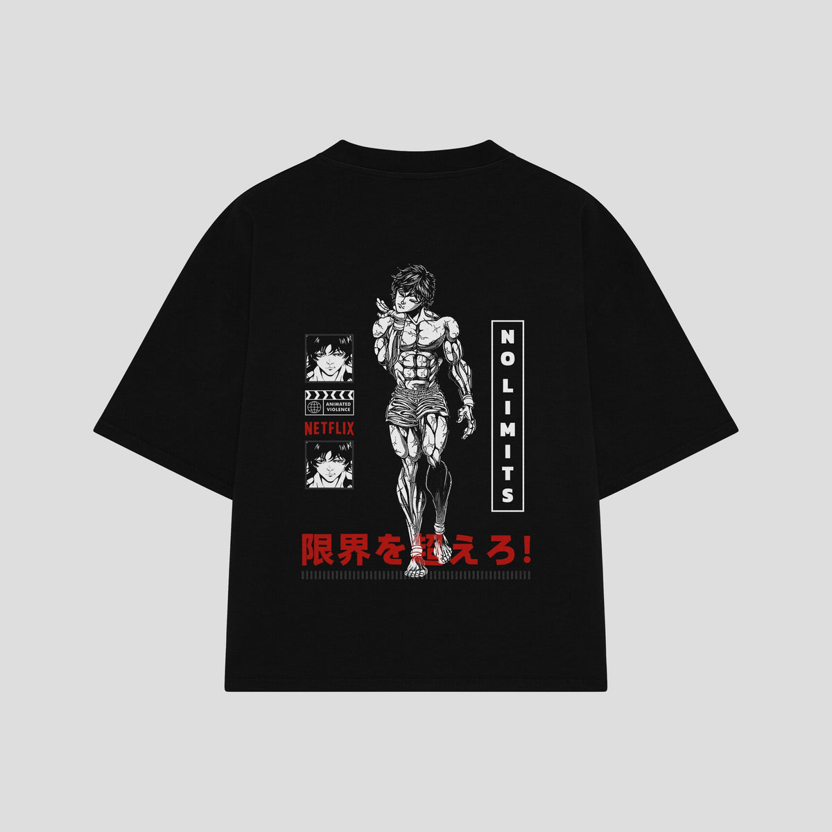 Playera streetwear premium de anime y gaming ExtraLife MX, corte oversized drop shoulder ligero y fresco en color Deep Black y Off-White, moda urbana mexicana de culto.