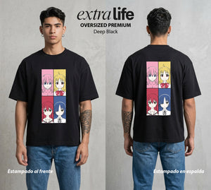 Del Cuarto al Escenario | Estrella en Formación #04740 - Playera Oversized Premium | Deep Black - Foto en modelo