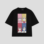 Playera streetwear premium de anime y gaming ExtraLife MX, corte oversized drop shoulder ligero y fresco en color Deep Black y Off-White, moda urbana mexicana de culto.