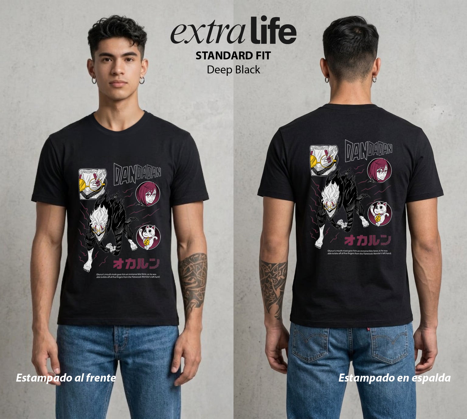 Lo Paranormal Cotidiano | Fenómeno Extraño I #04745 - Playera Standard Fit | Deep Black - Foto en modelo