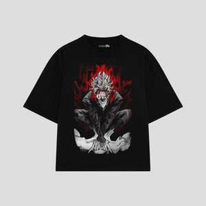 Playera streetwear premium de anime y gaming ExtraLife MX, corte oversized drop shoulder ligero y fresco en color Deep Black y Off-White, moda urbana mexicana de culto.