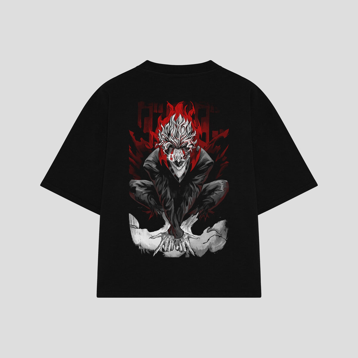 Playera streetwear premium de anime y gaming ExtraLife MX, corte oversized drop shoulder ligero y fresco en color Deep Black y Off-White, moda urbana mexicana de culto.