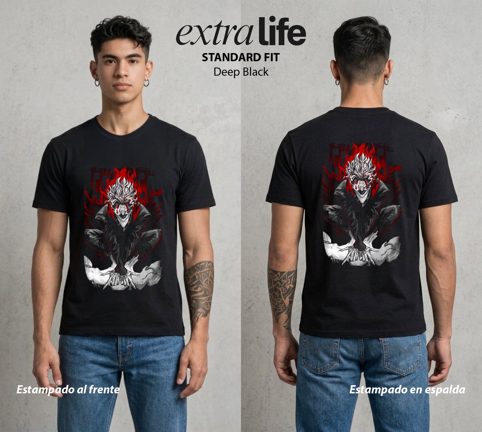 Lo Paranormal Cotidiano | Fenómeno Extraño II #04746 - Playera Standard Fit | Deep Black - Foto en modelo