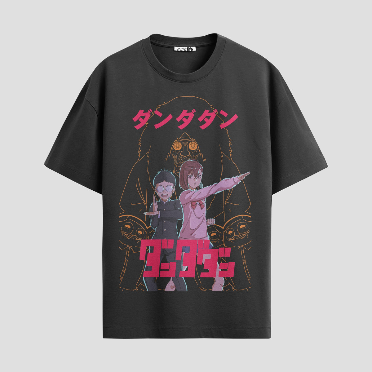 Playera urbana de anime y gaming ExtraLife MX, corte Classic Premium unisex ligero y transpirable en color Deep Black y Pure White, ropa de uso diario para gym y casual.