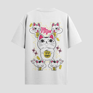 Playera urbana de anime y gaming ExtraLife MX, corte Standard Fit unisex ligero y transpirable en color Deep Black y Pure White, ropa de uso diario para gym y casual.