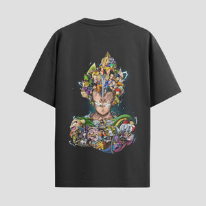 Playera urbana de anime y gaming ExtraLife MX, corte Standard Fit unisex ligero y transpirable en color Deep Black y Pure White, ropa de uso diario para gym y casual.