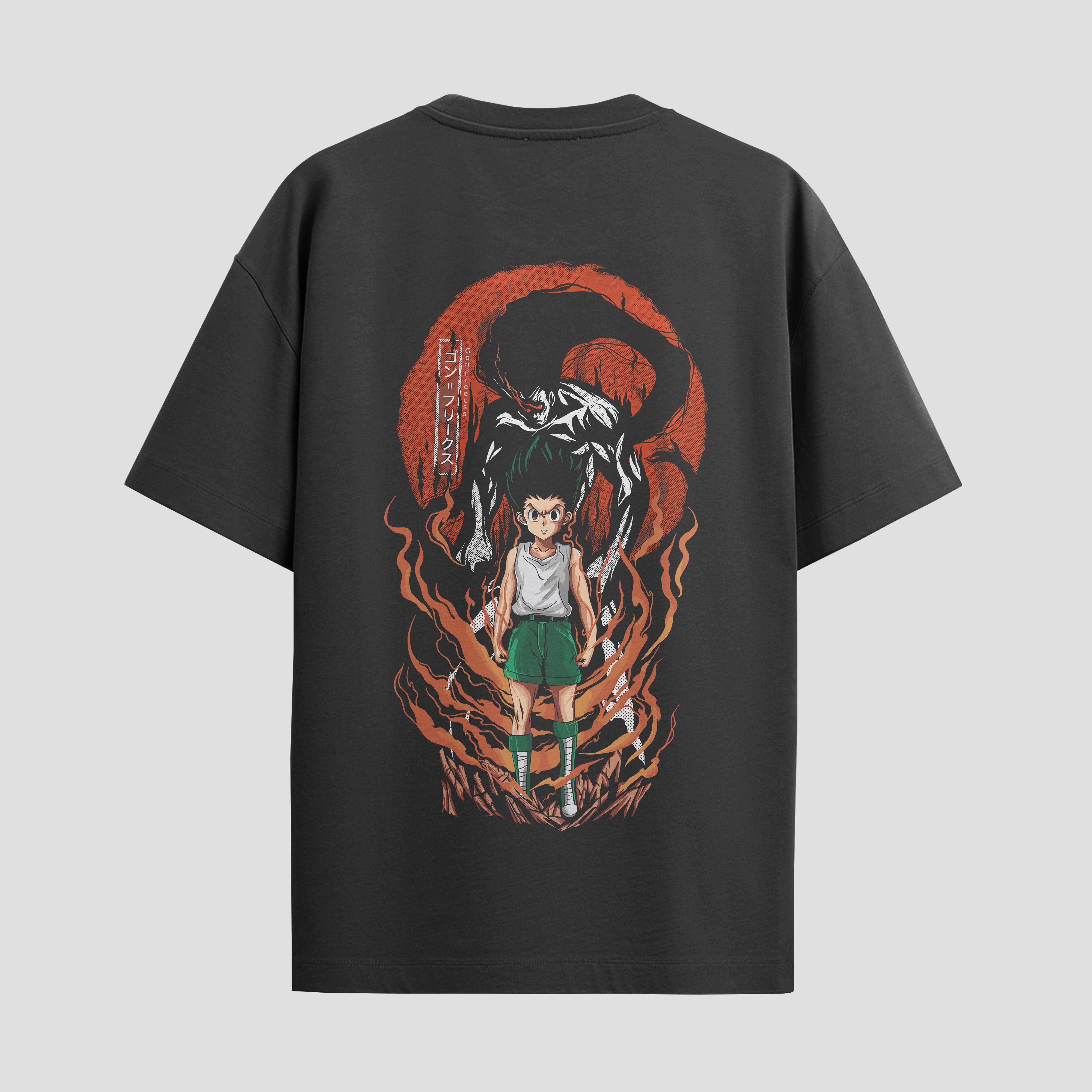 Playera urbana de anime y gaming ExtraLife MX, corte Standard Fit unisex ligero y transpirable en color Deep Black y Pure White, ropa de uso diario para gym y casual.