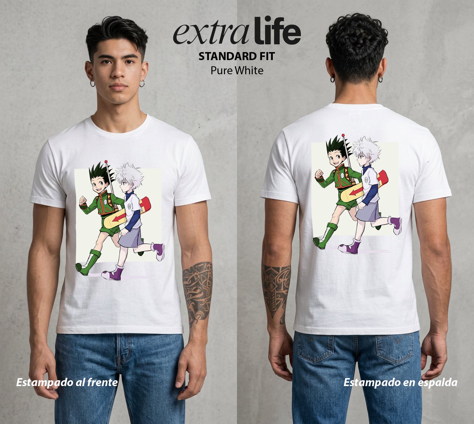La Prueba del Cazador | Camino del Cazador III #04769 - Playera Standard Fit | Pure White - Foto en modelo