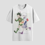 Playera urbana de anime y gaming ExtraLife MX, corte Standard Fit unisex ligero y transpirable en color Deep Black y Pure White, ropa de uso diario para gym y casual.