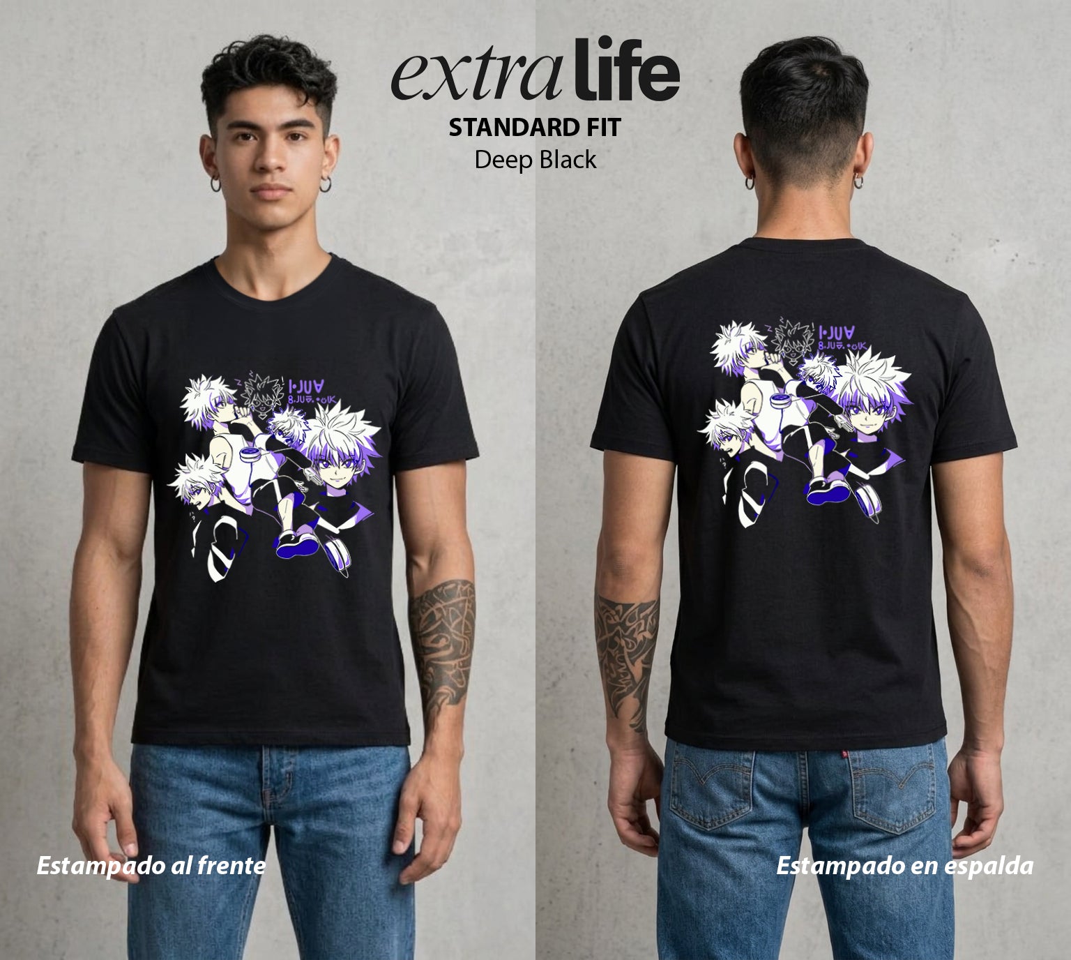 La Prueba del Cazador | Prueba del Cazador #04771 - Playera Standard Fit | Deep Black - Foto en modelo