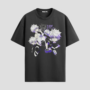 Playera urbana de anime y gaming ExtraLife MX, corte Standard Fit unisex ligero y transpirable en color Deep Black y Pure White, ropa de uso diario para gym y casual.