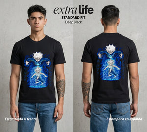 La Prueba del Cazador | Destino del Cazador #04777 - Playera Standard Fit | Deep Black - Foto en modelo