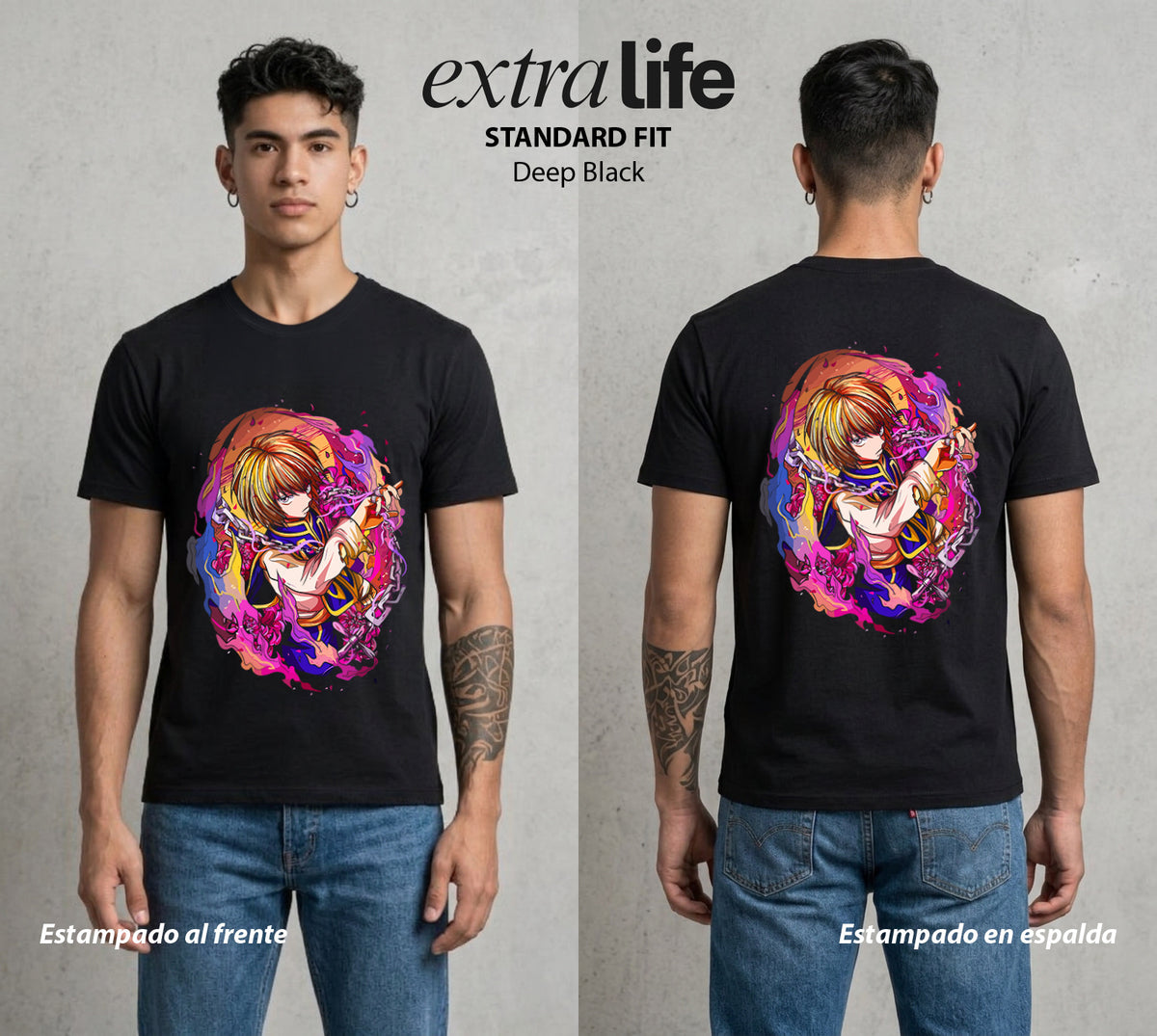 La Prueba del Cazador | Poder de la Amistad #04780 - Playera Classic Premium | Deep Black - Foto en modelo