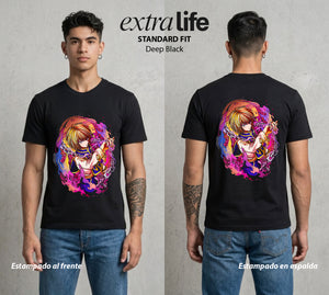 La Prueba del Cazador | Poder de la Amistad #04780 - Playera Standard Fit | Deep Black - Foto en modelo