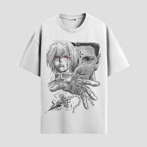 Playera urbana de anime y gaming ExtraLife MX, corte Standard Fit unisex ligero y transpirable en color Deep Black y Pure White, ropa de uso diario para gym y casual.