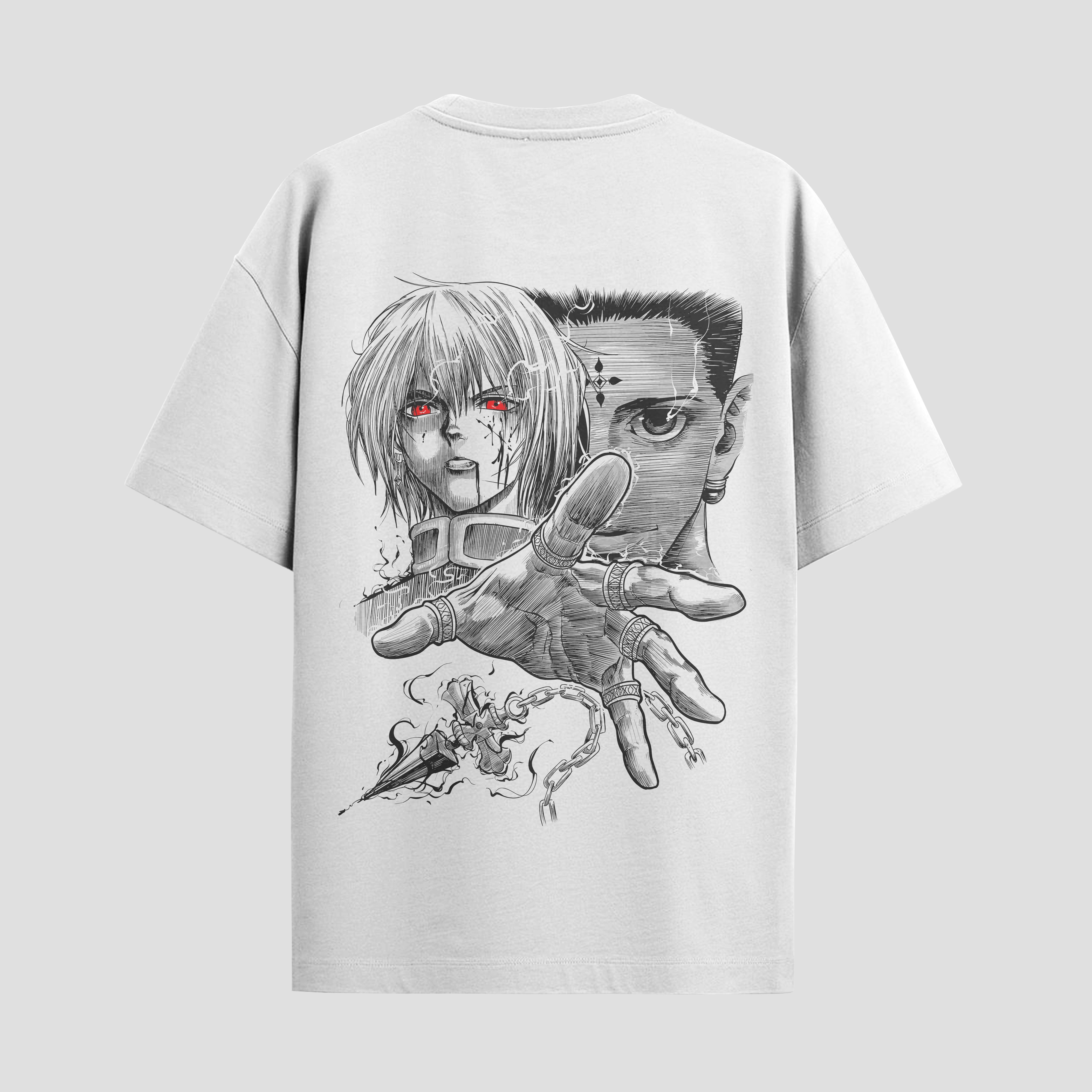 Playera urbana de anime y gaming ExtraLife MX, corte Standard Fit unisex ligero y transpirable en color Deep Black y Pure White, ropa de uso diario para gym y casual.