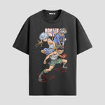 Playera urbana de anime y gaming ExtraLife MX, corte Standard Fit unisex ligero y transpirable en color Deep Black y Pure White, ropa de uso diario para gym y casual.