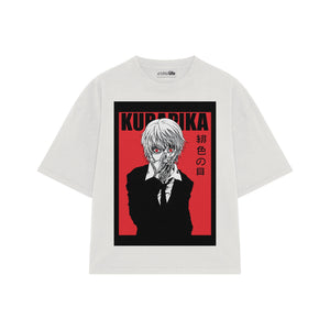 Playera streetwear premium de anime y gaming ExtraLife MX, corte oversized drop shoulder ligero y fresco en color Deep Black y Off-White, moda urbana mexicana de culto.