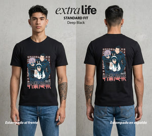 El Arte de las Maldiciones | Hechiceros Malditos #04795 - Playera Standard Fit | Deep Black - Foto en modelo