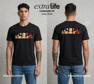 El Arte de las Maldiciones | Diez Sombras #04799 - Playera Standard Fit | Deep Black - Foto en modelo