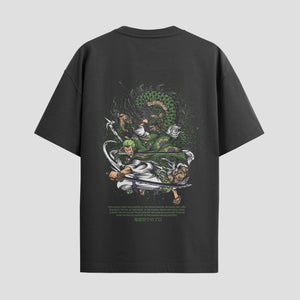 Playera urbana de anime y gaming ExtraLife MX, corte Standard Fit unisex ligero y transpirable en color Deep Black y Pure White, ropa de uso diario para gym y casual.