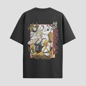 Playera urbana de anime y gaming ExtraLife MX, corte Standard Fit unisex ligero y transpirable en color Deep Black y Pure White, ropa de uso diario para gym y casual.
