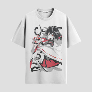 Playera urbana de anime y gaming ExtraLife MX, corte Standard Fit unisex ligero y transpirable en color Deep Black y Pure White, ropa de uso diario para gym y casual.