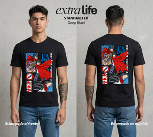 Neo Tokyo | El Poder sin Control II #04819 - Playera Standard Fit | Deep Black - Foto en modelo