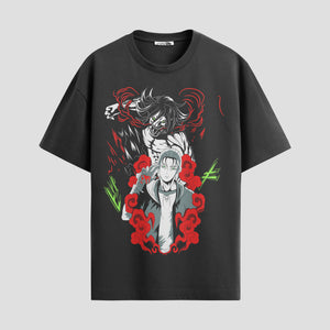 Playera urbana de anime y gaming ExtraLife MX, corte Standard Fit unisex ligero y transpirable en color Deep Black y Pure White, ropa de uso diario para gym y casual.