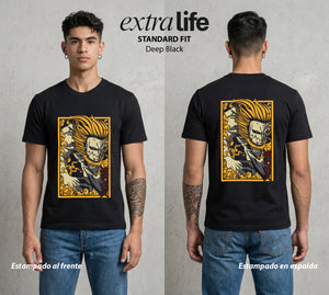 Mas Alla del Muro | Ataque a los Titanes IV #04829 - Playera Standard Fit | Deep Black - Foto en modelo