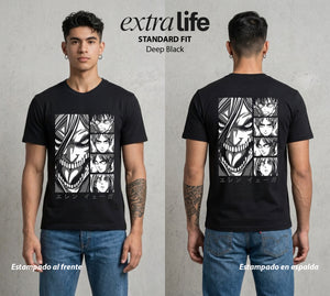 Mas Alla del Muro | Ataque a los Titanes XII #04837 - Playera Standard Fit | Deep Black - Foto en modelo