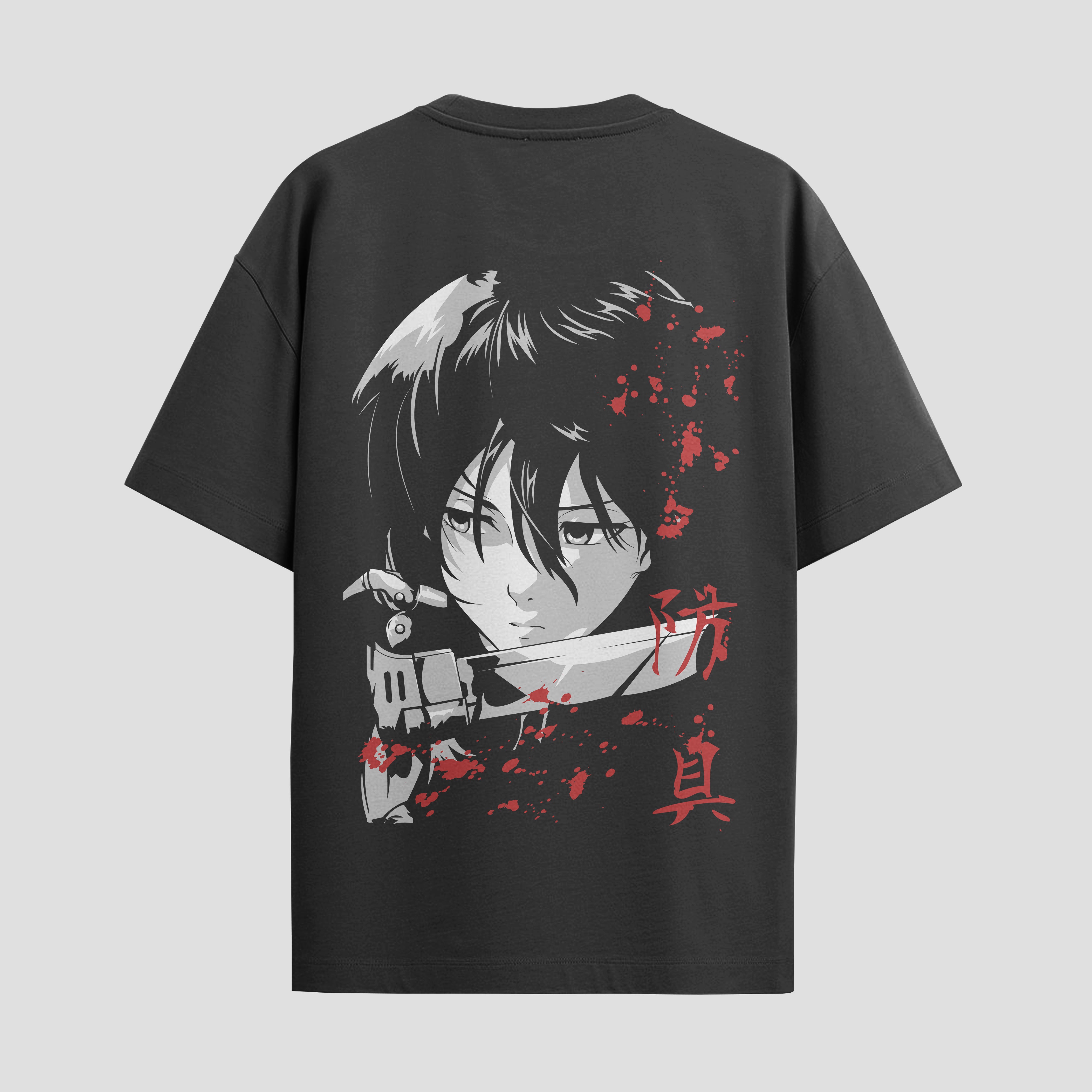 Playera urbana de anime y gaming ExtraLife MX, corte Standard Fit unisex ligero y transpirable en color Deep Black y Pure White, ropa de uso diario para gym y casual.