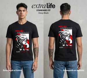 Mas Alla del Muro | Ataque a los Titanes XVII #04842 - Playera Standard Fit | Deep Black - Foto en modelo