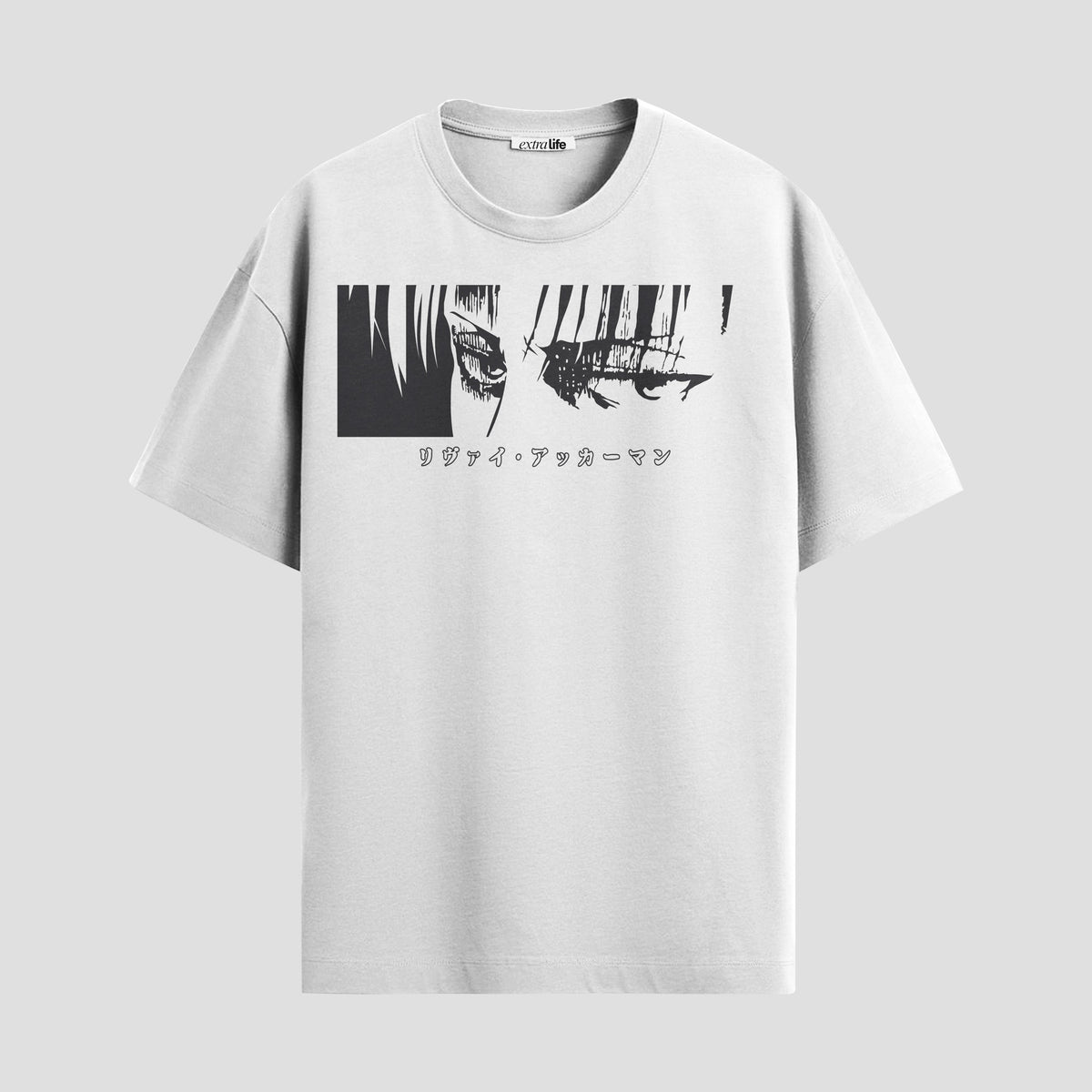 Playera urbana de anime y gaming ExtraLife MX, corte Classic Premium unisex ligero y transpirable en color Deep Black y Pure White, ropa de uso diario para gym y casual.