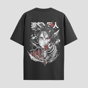 Playera urbana de anime y gaming ExtraLife MX, corte Standard Fit unisex ligero y transpirable en color Deep Black y Pure White, ropa de uso diario para gym y casual.