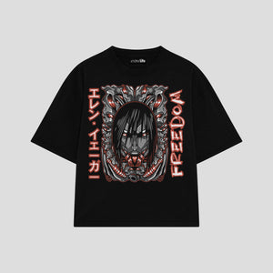 Playera streetwear premium de anime y gaming ExtraLife MX, corte oversized drop shoulder ligero y fresco en color Deep Black y Off-White, moda urbana mexicana de culto.